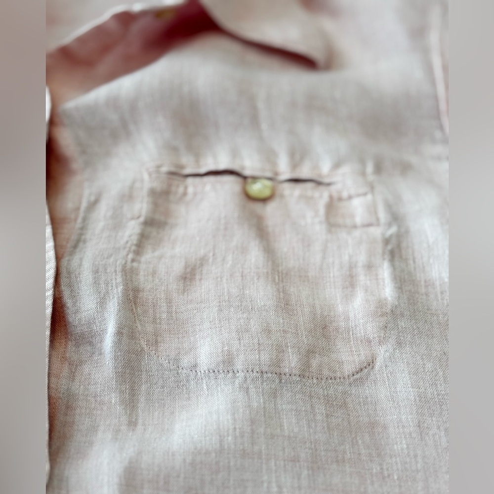 Ralph Lauren Light Pink Linen-Blend Button-Down Shirt - Picture 4 of 6